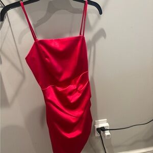 Honey and Rosie Vibrant Red Mini Dress